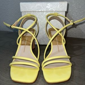 Dolce Vita, yellow, crisscross, sandals, 6.5 women